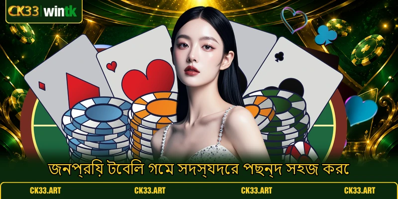 জনপ্রিয় টেবিল গেম সদস্যদের পছন্দ সহজ করে জনপ্রিয় টেবিল গেম সদস্যদের পছন্দ সহজ করে