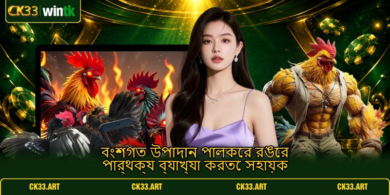 বংশগত উপাদান পালকের রঙের পার্থক্য ব্যাখ্যা করতে সহায়ক বংশগত উপাদান পালকের রঙের পার্থক্য ব্যাখ্যা করতে সহায়ক