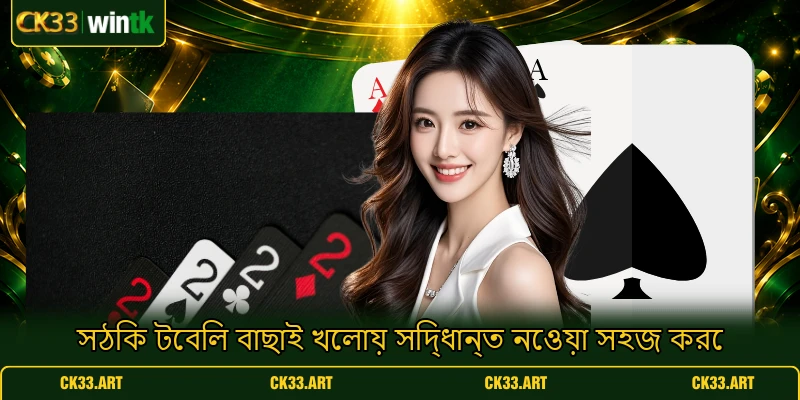 সঠিক টেবিল বাছাই খেলায় সিদ্ধান্ত নেওয়া সহজ করে সঠিক টেবিল বাছাই খেলায় সিদ্ধান্ত নেওয়া সহজ করে